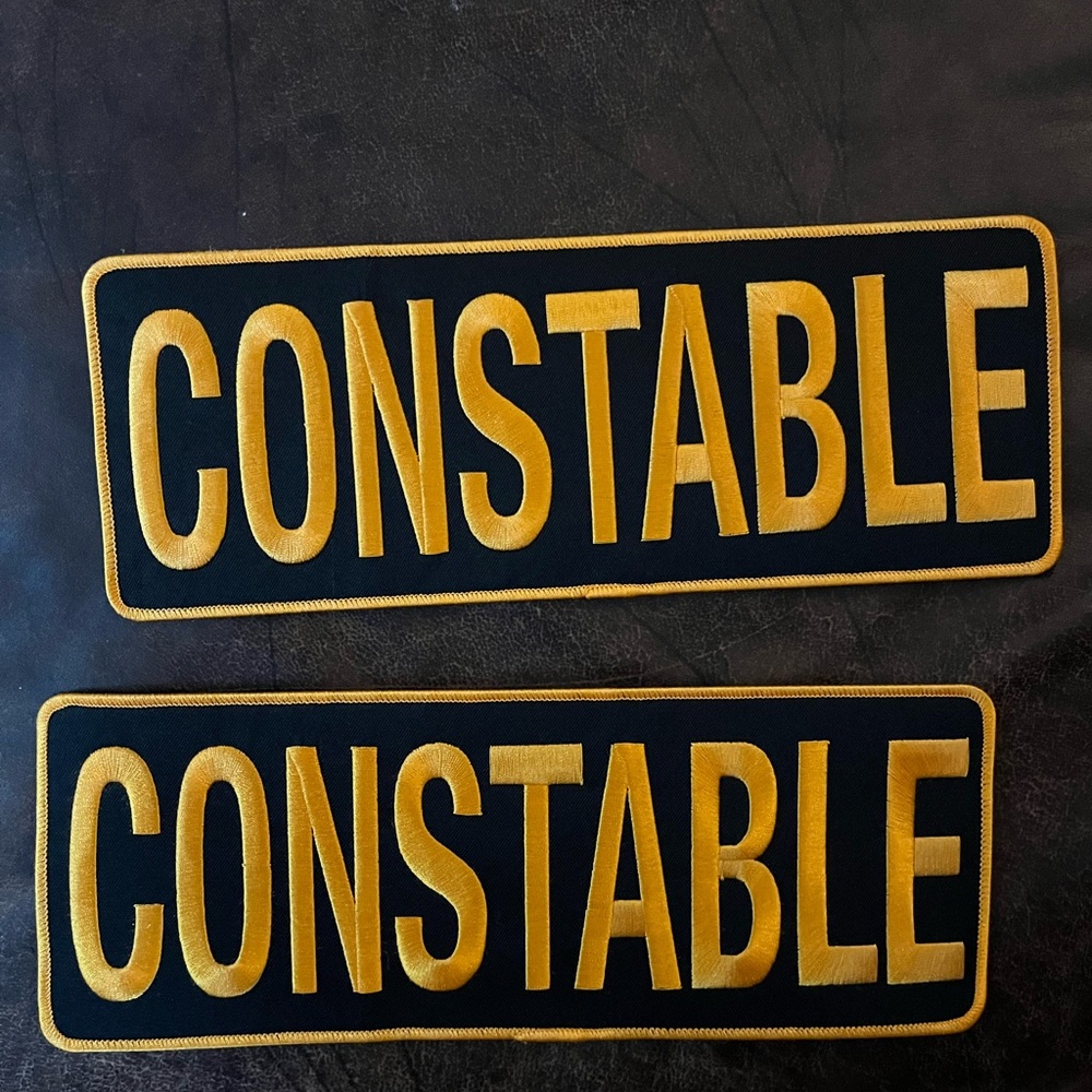 Gold and Black Constable Patches